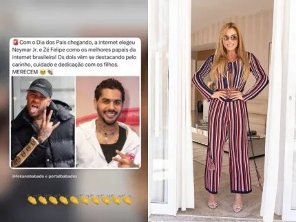 Poliana Rocha elogia paternidade de Zé Felipe e Neymar e provoca reações na web
