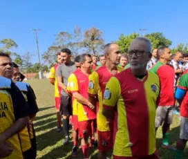 Abertura da Copa Master 40+ Zequinha Beliza no campo da AABB em Sena Madureira.