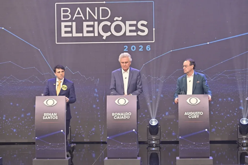 Primeiro debate presidencial de 2026 reúne Caiado, Renan Santos e Augusto Cury
