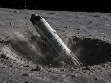 Foguete da SpaceX colide com a Lua e abre cratera de 18 metros