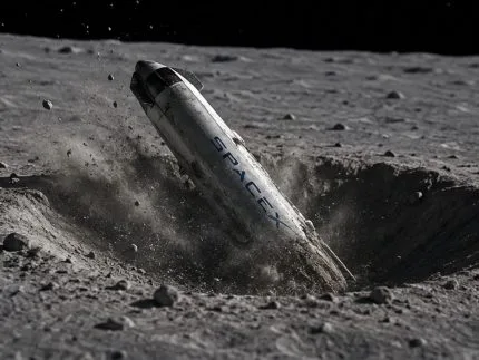 Foguete da SpaceX colide com a Lua e abre cratera de 18 metros