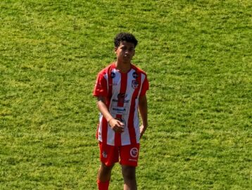 O jovem Davi Luiz em atuação pelo Santa Cruz no Campeonato Acreano Sub-13.