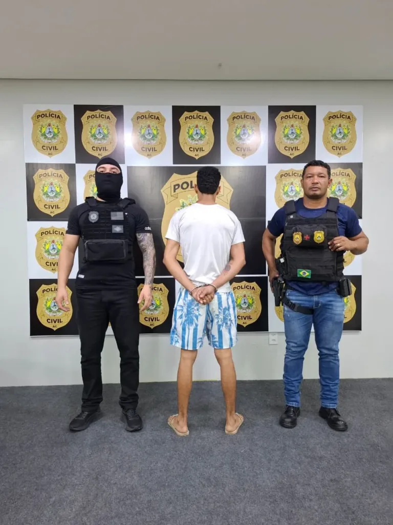 Polícia Civil prende suspeito por descumprimento de medida protetiva em caso de violência doméstica no Acre.