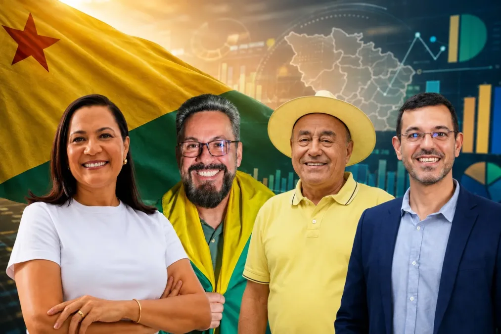 Mailza lidera corrida pelo Governo do Acre com 34,9%; Alan Rick tem 27,5%