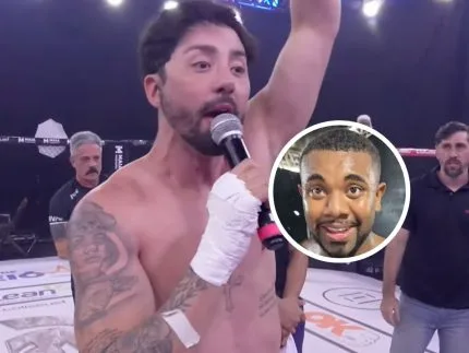 Prestes a entrar no ringue, treinador anuncia que Davi Brito se machucou e não vai lutar com Rico