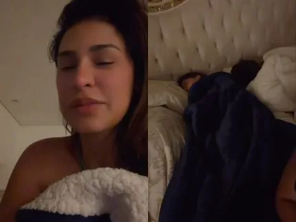 Simone Mendes mostra perrengue após filhos fugirem para sua cama de madrugada