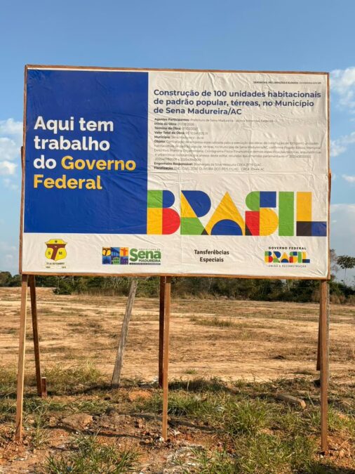 100 casas populares em Sena Madureira: obra começa e inscrições serão abertas