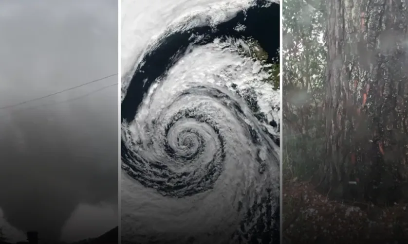 Ciclone-bomba provoca tornado, suspensão de aulas e deixa rastro de destruição no Brasil