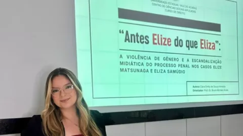 Estudante de Direito do Ceará recebe nota 10 por TCC sobre violência de gênero e cobertura da mídia.
