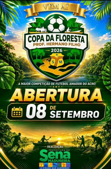 Copa da Floresta 2026 em Sena Madureira já tem mais de 120 times inscritos