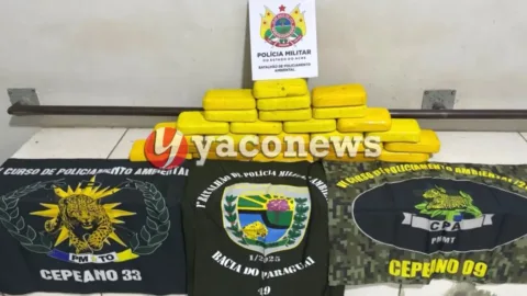 PM apreende 26 quilos de pasta base de cocaína na Transacreana em Rio Branco.