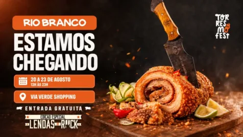 TorresmoFest chega a Rio Branco com Lendas do Rock no Via Verde Shopping.