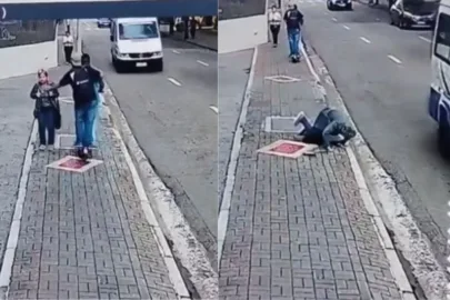 Idosa bate cabeça no chão após "gangue do patinete" tentar roubo