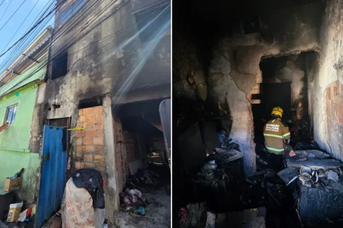Incêndio em casa deixa quatro feridos, incluindo duas crianças, em BH