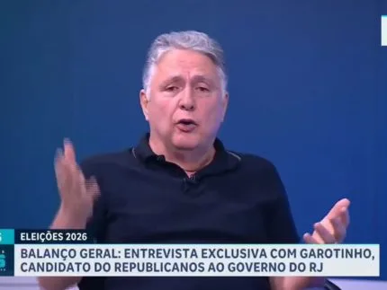 Candidato do RJ, Garotinho gasta tempo de resposta para cobrar Record: “Não vai ter debate?”