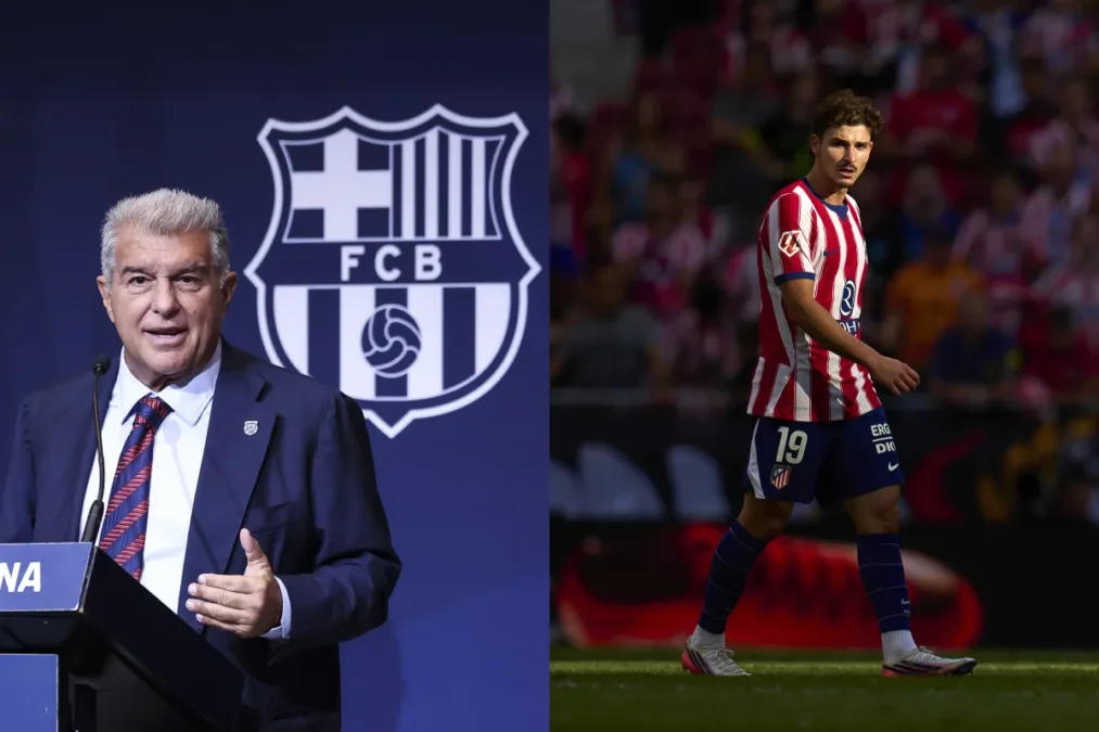 Julián Álvarez falta a treino e Laporta reafirma interesse do Barcelona