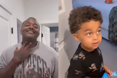 Menino de 4 anos viraliza ao ver o pai sem barba pela primeira vez