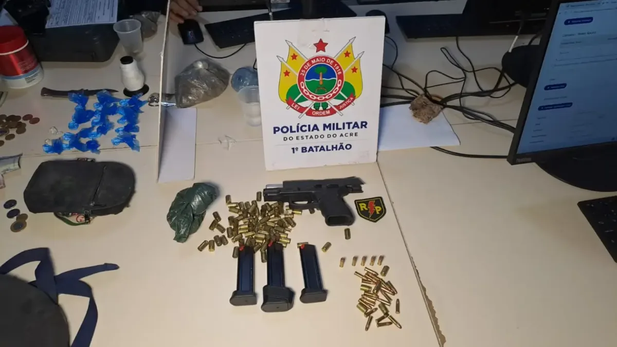 Homem é preso com pistola em Rio Branco após supostamente ameaçar mototaxista