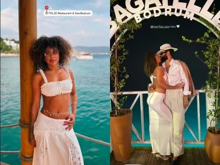 Marvvila exibe barriga sarada durante viagem romântica pelo verão europeu