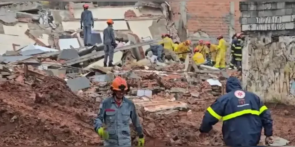Prédio desaba em São Bernardo do Campo e deixa cinco feridos