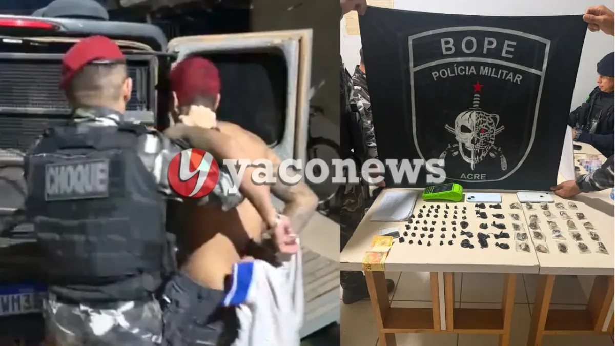 BOPE prende dois suspeitos por tráfico no bairro Rosalinda, em Rio Branco