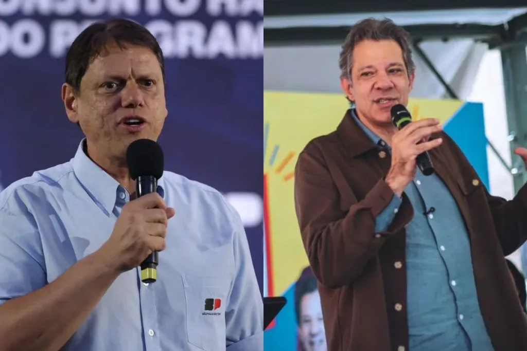 Vox: Tarcísio tem 53,7% e Haddad, 34% no 1º turno em São Paulo