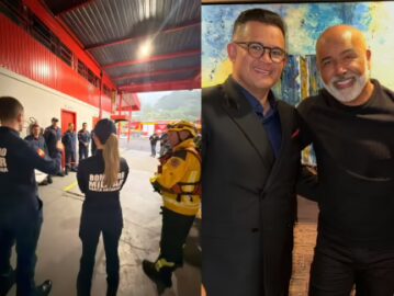 Bombeiros reforçam buscas por helicóptero que levava Rick e Bruno Avelar em SC