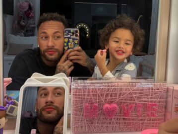 Neymar Jr. aparece maquiado com Mavie e brinca: “Minha masculinidade diminuiu”