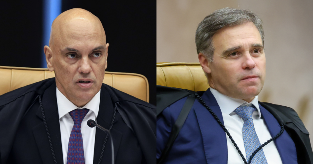 Alexandre de Moraes e André Mendonça batem boca no STF durante julgamento histórico