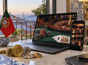 Casino online em Portugal acessado pelo smartphone com opções de pagamentos digitais, jogos móveis e póquer em 2026.