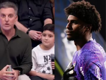 Menino hostilizado por ganhar camisa de Neymar recebe apoio de Hugo Souza no “Domingão”