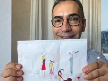 Pai coruja! César Tralli se derrete com mimo surpresa da filha: “Maiores presentes”