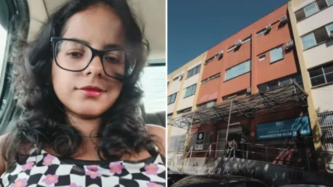 Entrada de hospital municipal do Rio de Janeiro, unidade que atendeu a professora Giulia Silva de Araújo