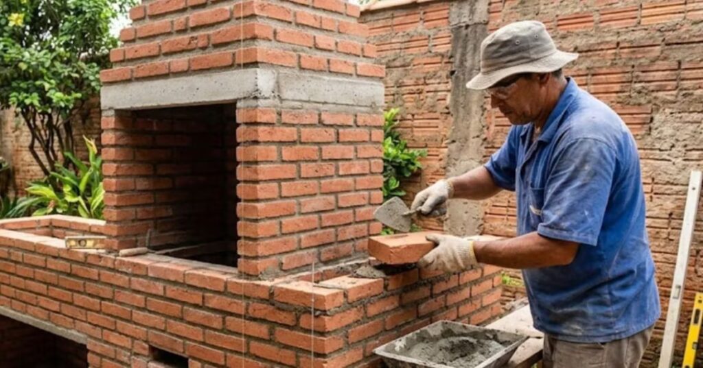 Churrasqueira de alvenaria sem espaço adequado pode causar retorno de fumaça