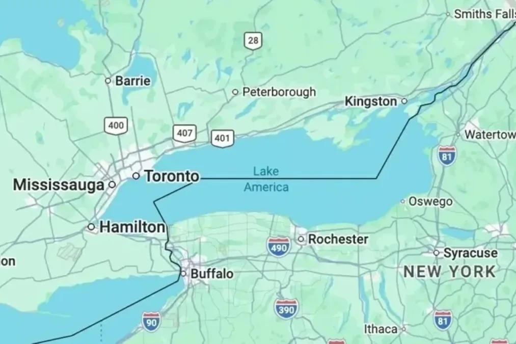 Após decreto de Trump, Google Maps chama Lago Ontário de "América"