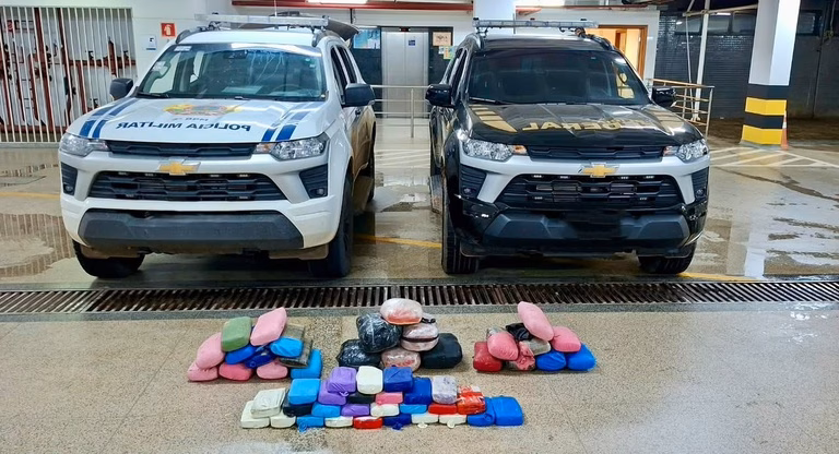 Ação integrada da PF e PMAC localiza quase 60 kg de entorpecentes escondidos em pneu em Rio Branco