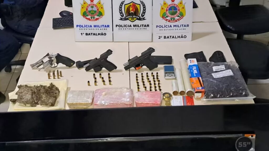 Força Tática apreende drogas e armas em Rio Branco; quase 3 kg são encontrados