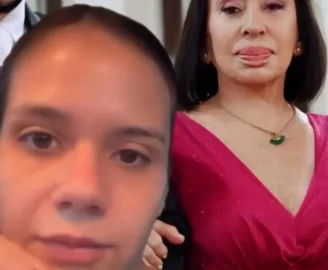 Acreana Luanny Moura em vídeo gravado para as redes sociais relatando insatisfação com edições de imagens de casamento.