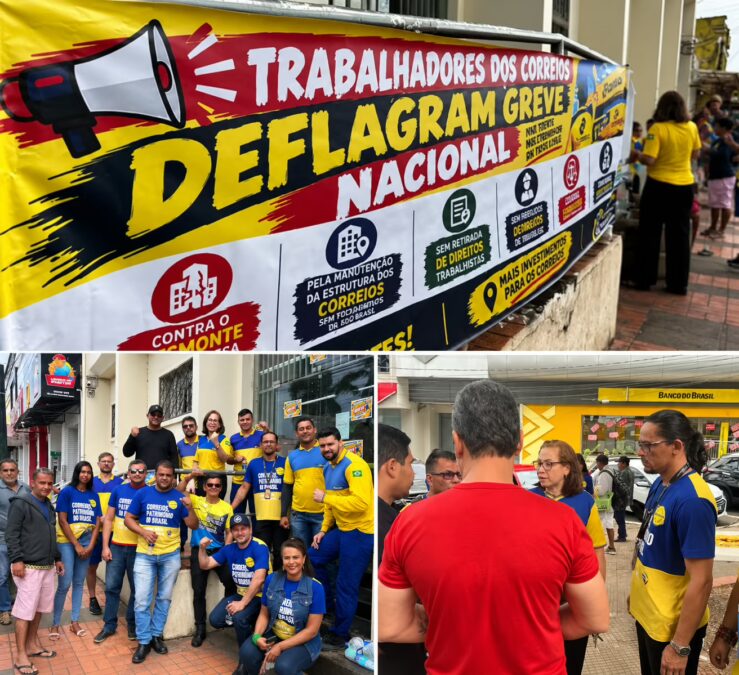 Trabalhadores dos Correios fazem ato em Rio Branco contra fechamento de agências