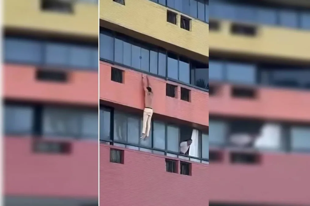 Homem despenca de varanda após suposta traição e fica gravemente ferido