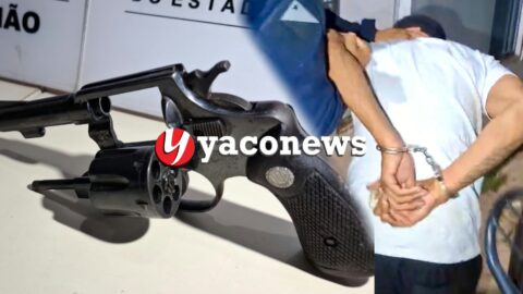 Jovem preso com revólver de numeração suprimida em Rio Branco durante ação da Força Tática.