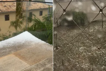 Moradores de BH são surpreendidos por chuva de granizo neste domingo (13/9)