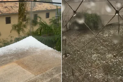 Moradores de BH são surpreendidos por chuva de granizo neste domingo (13/9)