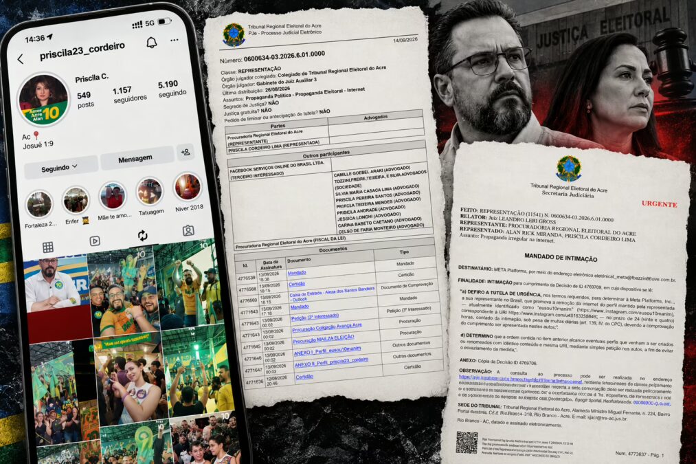 Perfil que promovia Alan Rick e atacava Mailza é alvo de ação na Justiça Eleitoral