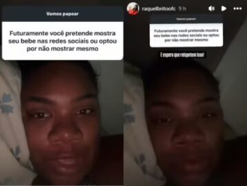 Raquel Brito decide não mostrar rosto do filho nas redes sociais; saiba motivo