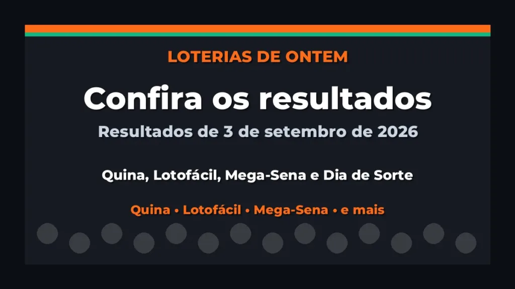 Confira o Resultado da Quina, Lotofácil de ontem e outras loterias