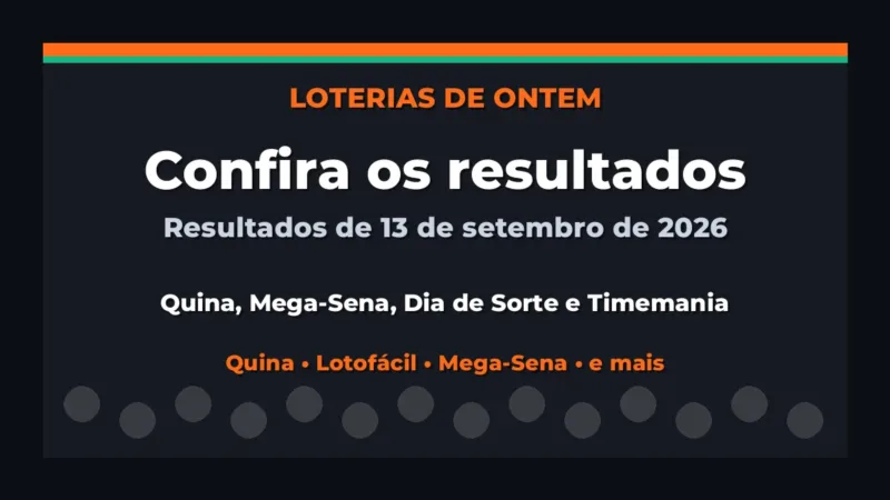 Confira o Resultado da Quina, Mega-Sena de ontem e outras loterias
