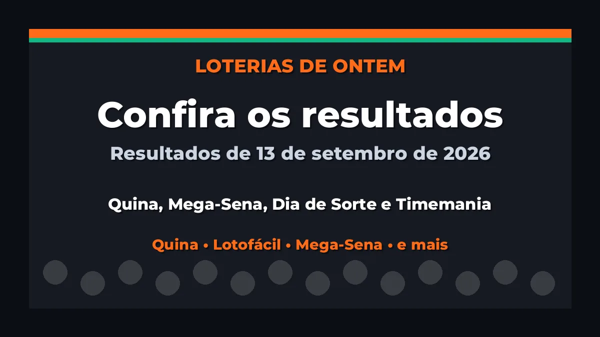 Confira o Resultado da Quina, Mega-Sena de ontem e outras loterias