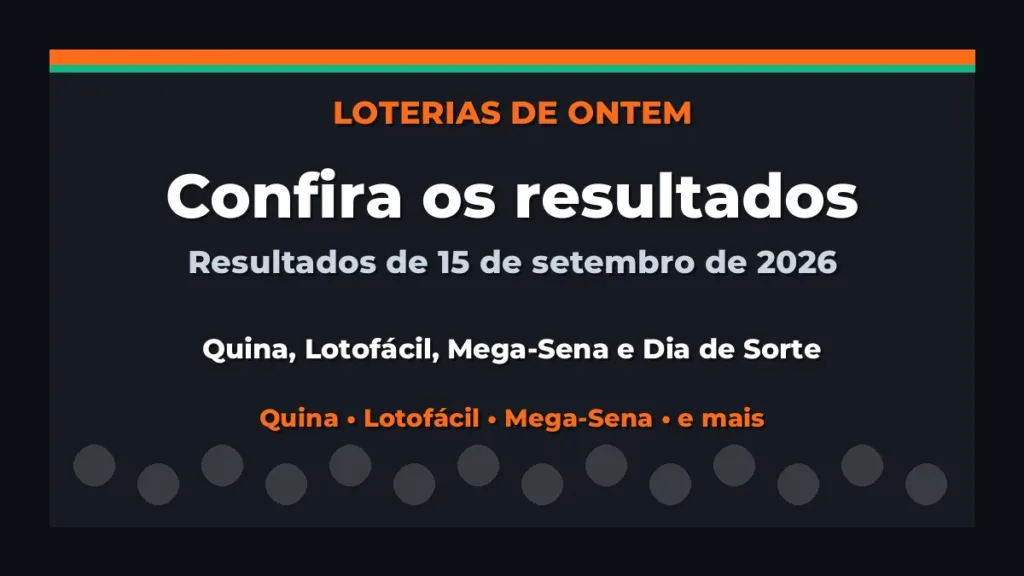Confira o Resultado da Quina, Lotofácil de ontem e outras loterias