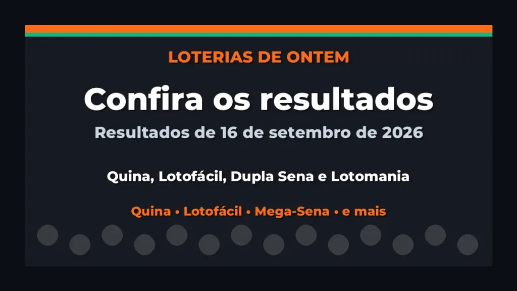 Confira o Resultado da Quina, Lotofácil de ontem e outras loterias